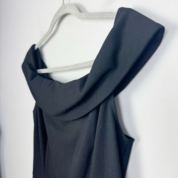 ALEXIA ADMOR | Black Off the Shoulder Ponte Dress Women’s Size Small - Picture 4 of 9